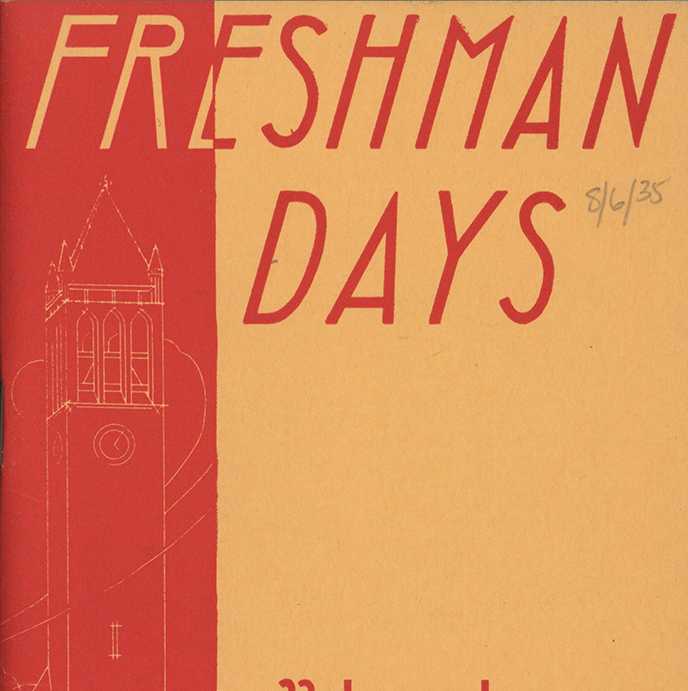 Cropped image of the front cover of the 1948 Freshman Days program