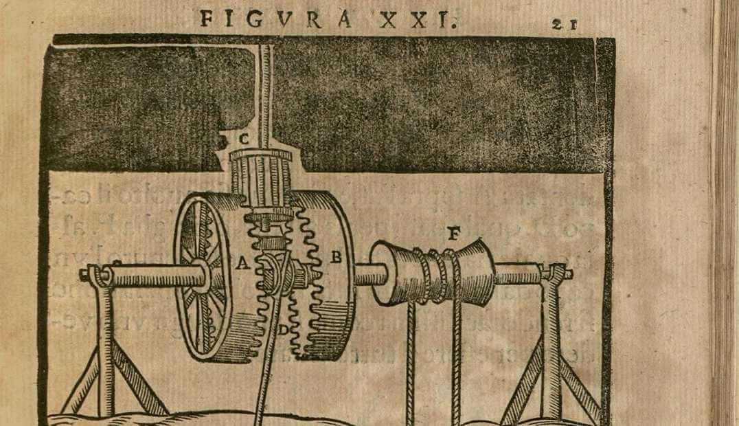 Illustration of a machine in a rare book